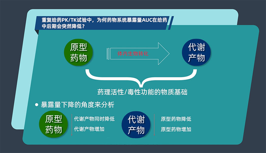 重复给药PK/TK试验中,为何药物系统暴露量AUC在给药中后期会突然降低?